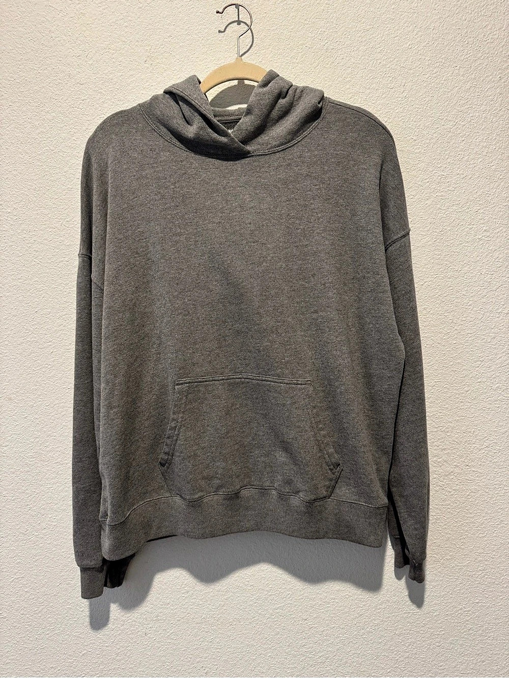 Hollister Feel Good Oversized Logo Graphic Hoodie Gray Small